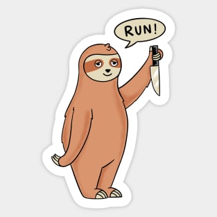 Sloth Run Sticker